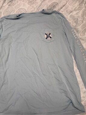 Vineyard Vines Light Blue Long-Sleeve Pocket Tee